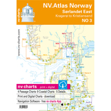 Kart kombi Atlas No 3 - Kristiansand til Kragerø