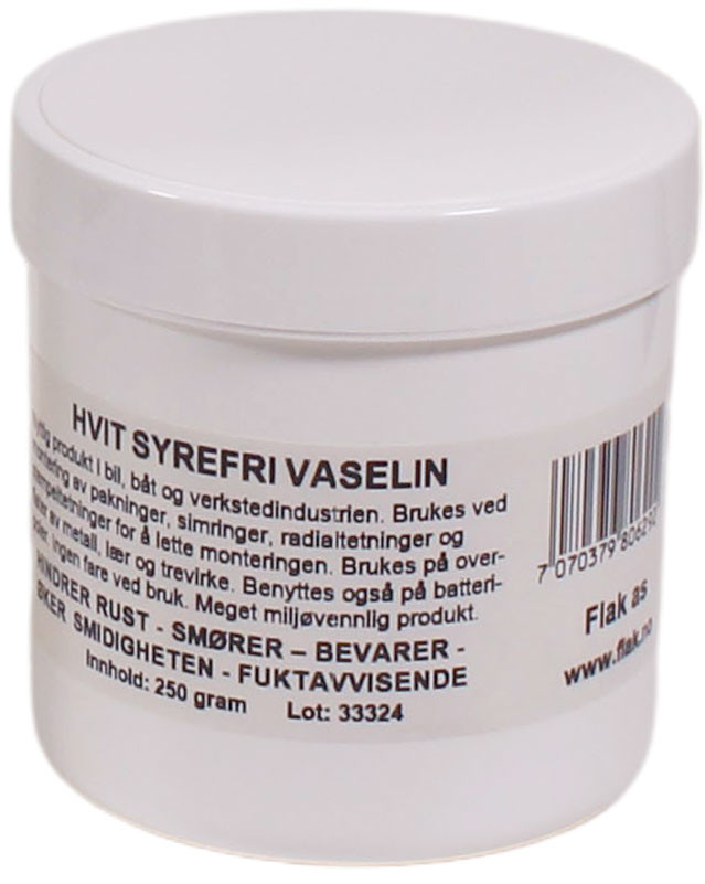 Vaselin Hvit Syrefri 250 g