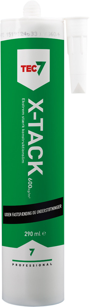 Tec7 X-Tack Kraftlim sort 290 ml