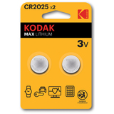 Litiumbatteri CR2025 Kodak (2 pk)
