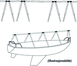 Dekkstativ båt i aluminium m/bag