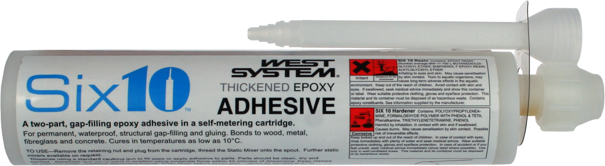 WestSystem Six 10 Epoxy, selvblandende patron, 190 ml